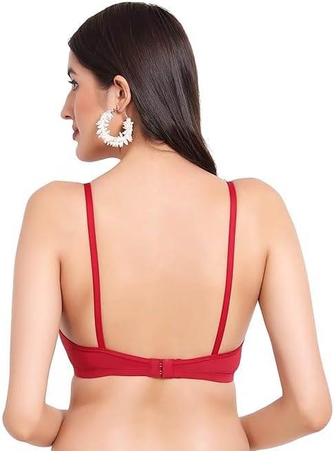 Women’s Seamless Wireless Push-Up Bra – Full Coverage Comfort, Smooth T-Shirt Fit, Adjustable All-Day Wear