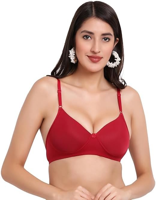 Women’s Seamless Wireless Push-Up Bra – Full Coverage Comfort, Smooth T-Shirt Fit, Adjustable All-Day Wear