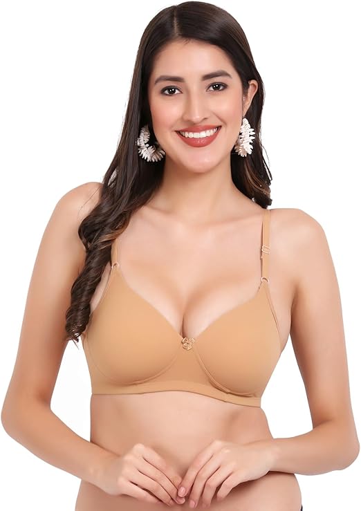 Women’s Seamless Wireless Push-Up Bra – Full Coverage Comfort, Smooth T-Shirt Fit, Adjustable All-Day Wear