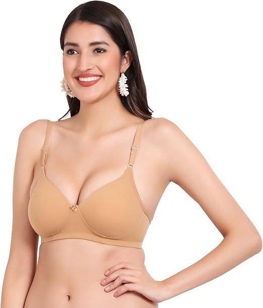 Women’s Seamless Wireless Push-Up Bra – Full Coverage Comfort, Smooth T-Shirt Fit, Adjustable All-Day Wear